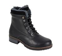 ShuCentre WOODLAND L032 Ladies Leather Thermal Faux Fur Lace/Zip High Ankle Country Boots (Black, UK Footwear Size System, Adult, Women, Numeric, Medium, 8)