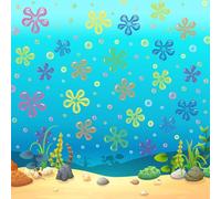 SHUCHING 219 Pcs Flower Bubbles Wall Stickers Peel and Stick, Under The Sea Wall Decal, Removable Vinyl Wall Decoration Art for Kids Bedroom Playroom Bathroom Birthday Party