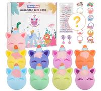 SHUCHING 9 Large Bath Bombs for Kids with Surprise Toys Inside, Unicorn Kids Bath Bombs Gift Set, Natural Organic Bubble Bath Balls Handmade Gifts for Girls Toddlers Birthday Christmas