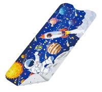 SHUCHING Space Astronauts Bath Mat Non Slip Kids, 100 X 40 cm Extra Long Baby Bathtub Mat Anti Slip, Boys Shower Mat Non Slip Anti Mould for Bathroom Machine Washable