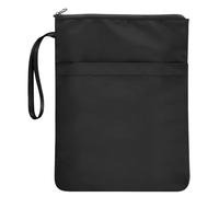 SHUCHUANG Book Sleeves with Zipper, Travel Book Protector Pouch for Paperbacks & Hardcover Books, Book Covers Bags Carry Case/Front Pocket & Handle Strap,Book Pouch 11" X 8.5"