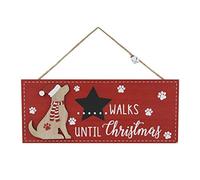 Shudehil Dog Countdown to Christmas Chalkboard Plaque (Walks Until Christmas)