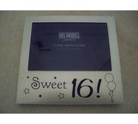 Shudehill 5" x 3.5" Sweet 16 Silver Plated Birthday Photo Frame Occasion Present 72316, Metal, Photo Size 5" x 3.5"