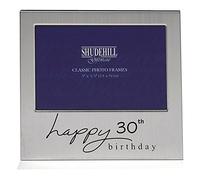 Shudehill 5" x 3" Happy 30th Birthday Photo Frame, Occasion Gift Present 72230, Silver,Photo Size 5" x 3.5"