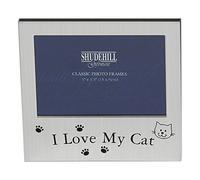 Shudehill 5" x 3" I Love My Cat Photo Frame, Pet Lover Gift, Occasion Present 73498, Silver, Size 5" x 3.5"