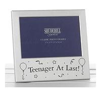 Shudehill 5" x 3" Teenager at Last Birthday Photo Frame Occasion Gift Present 72313, Metal, Silver, Size 5" x 3.5"