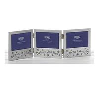 Shudehill Baby Triple Ultrasound Scan Photo Frame 5" x 3", Silver