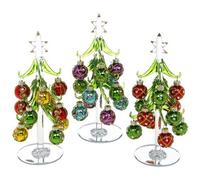 Shudehill Beautiful Decorated Glass Xmas Tree With Baubles 21cm