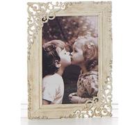 Shudehill Gifts Antique Cream Lace 7 x 5 Photo Frame ~ Vintage Style Cream Photograph Frame