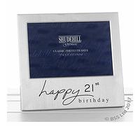 Shudehill Giftware 5" x 3" Happy 21st Birthday Photo Frame Occasion Gift Present
