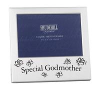 Shudehill Giftware 5" x3" Special Godmother Photo Frame Christmas Birthday Christening Favour Gift, Pack of 1, Silver