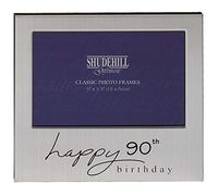 Shudehill Giftware - 90th Birthday 5" x 3.5" Photo Frame, blue