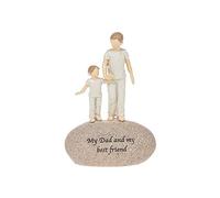 Shudehill Giftware Angels My Dad and My Best Friend Sentimental Pebble Gift, Traditional/Pastel
