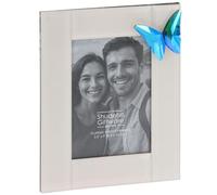 Shudehill Giftware Azure Butterfly Photo Frame Set - Elegant Blue Butterfly Design for 3x5 and 4x6 Pictures (Azure Butterfly Frame 3x5)