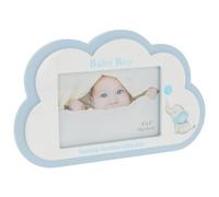 Shudehill Giftware Baby Boy Cloud Photo Frame - Blue Nursery Décor with Elephant Design (Height 16cm x Width 26cm x Depth 1.5cm)