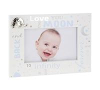 Shudehill Giftware Baby Boy & Girl Photo Frame - Twinkle Twinkle & Love You Designs (Love You Boy)