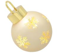 Shudehill Giftware Bright Xmas LED Bauble Collection Decorative Light Up Christmas Ornaments Assorted Sizes and Colours (Gold Small Height 15x Width 12x Depth 12cm)
