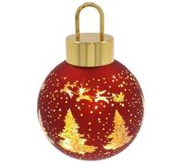 Shudehill Giftware Bright Xmas LED Bauble Collection Decorative Light Up Christmas Ornaments Assorted Sizes and Colours (Red Large Height 18x Width 13x Depth 13cm)