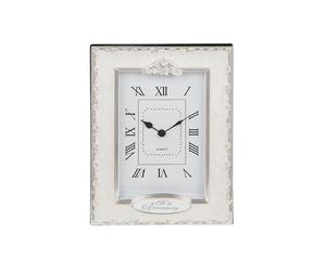 Shudehill Giftware Celebration Diamond 60th Anniversary Small Clock Silver