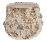 Shudehill Giftware Ceramic Mushroom Craft Embossed Textured Planter Small and Medium (Small)