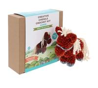 Shudehill Giftware Chenille Creative Crochet Kits Bear, Bunny, Horse, Duck, Dog, Fairy & More - Perfect for Learning or Experienced Crocheters (Horse)