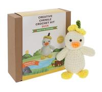 Shudehill Giftware Chenille Creative Crochet Kits Bear, Bunny, Horse, Duck, Dog, Fairy & More - Perfect for Learning or Experienced Crocheters (Duck)
