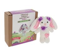 Shudehill Giftware Chenille Creative Crochet Kits Bear, Bunny, Horse, Duck, Dog, Fairy & More - Perfect for Learning or Experienced Crocheters (Bunny)