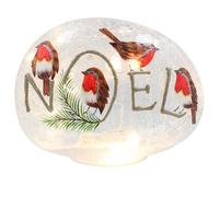 Shudehill Giftware Christmas Crackle Glaze Robin Globe LED Lamp