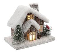 Shudehill Giftware Christmas Forest LED Light Up Log Cabin House With Snow Roof - Porch, Chalet, Church and More Designs Xmas Home Decoration (Porch)