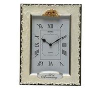 Shudehill Giftware Clocks - 50th Anniversary Golden Wedding Celebration Quartz Table Clock
