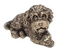 Shudehill Giftware Cockapoo Lying Dog Ornament Bronze Coloured 10cm