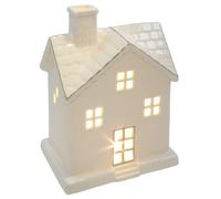 Shudehill Giftware Cosy Lane LED Light up Warm White Cosy Cottage with Shingle Roof Home Decoration Sculpture - Large