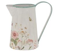 Shudehill Giftware Cottage Garden Tin Jug Floral Decorative Metal Vase (Height: 23.5 x Width: 23.5 x Depth: 12.5 in cm)