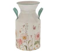 Shudehill Giftware Cottage Garden Tin Milk Churn Vase Floral Jug (Large - (Height: 26 x Width: 17 x Depth: 14 cm, 5.9L))