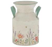 Shudehill Giftware Cottage Garden Tin Milk Churn Vase Floral Jug (Small - (Height: 17.5 x Width: 13 x Depth: 11.5 cm, 2.3L))