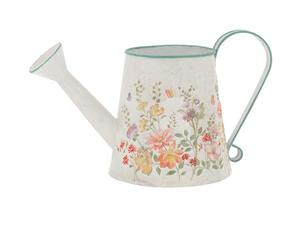 Shudehill Giftware Cottage Garden Tin Watering Can Floral Decorative Metal (Height: 16.5 x Width: 24.5 x Depth: 14 in cm)
