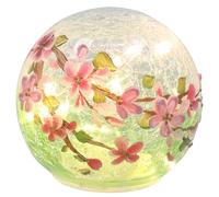 Shudehill Giftware Crackle Blossom LED Light, Pink Floral