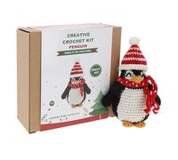 Shudehill Giftware Creative Christmas Crochet Kits Perfect for Learning or Experienced Crocheters - Penguin, Snowman, Santa & More! (Penguin)
