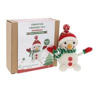 Shudehill Giftware Creative Christmas Crochet Kits Perfect for Learning or Experienced Crocheters - Penguin, Snowman, Santa & More! (Snowman)