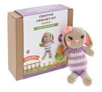 Shudehill Giftware Creative Crochet Kit for Adults - DIY Bunny Rabbit Craft Set, Perfect for Beginners, Includes All Materials & Instructions for a Fun, Easy Crochet Project
