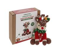 Shudehill Giftware Creative Crochet Kit for Adults - DIY Christmas Reindeer Craft Set, Perfect for Beginners, Includes All Materials & Instructions for a Fun, Easy Crochet Project