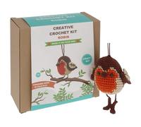 Shudehill Giftware Creative Crochet Kit for Adults - DIY Christmas Robin Craft Set, Perfect for Beginners, Includes All Materials & Instructions for a Fun, Easy Crochet Project