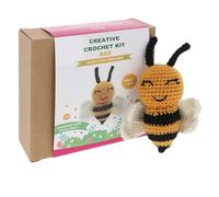 Shudehill Giftware Creative Crochet Kits Fox, Unicorn, Dog, Bee, Cat & More - Perfect for Learning or Experienced Crocheters (Busy Bee)