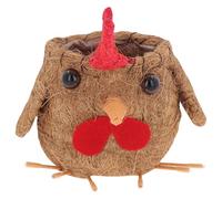 Shudehill Giftware Cute Coir Planters Wildlife Collection - Bee's, Robins, Hedgehog, Chicken, Owl and More in Two Sizes (Chicken, Large)