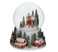 Shudehill Giftware Deluxe Christmas Snowglobe - Xmas Village, Train & Santa Sleigh Themed (Village Traditional)
