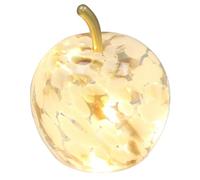 Shudehill Giftware Diamond Cut LED Glass Fruit Light Apple Mottle Amber Decorative Lamp Battery Operated Home Décor H: 11.5 W:10.5 D:10 cm