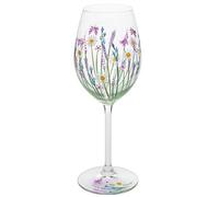 Shudehill Giftware East West My Favourite Glass Floral Hand Painted Wine Glass - Lavender, Delphinium, Poppy, Daisy, Gerbera, Sunflower, Butterfly Meadow, Bee or Dragonfly Designs (Butterfly)