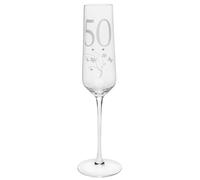 Shudehill Giftware East West Rush Celebration Special Birthday Champagne Glass - 18, 21, 30, 40, 50, 60, 70 Age Birthdays with Minimal Design (50)