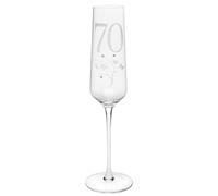 Shudehill Giftware East West Rush Celebration Special Birthday Champagne Glass - 18, 21, 30, 40, 50, 60, 70 Age Birthdays with Minimal Design (70)