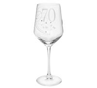 Shudehill Giftware East West Rush Celebration Special Birthday Wine Glass - 18, 21, 30, 40, 50, 60, 70 Age Birthdays with Minimal Design (70)